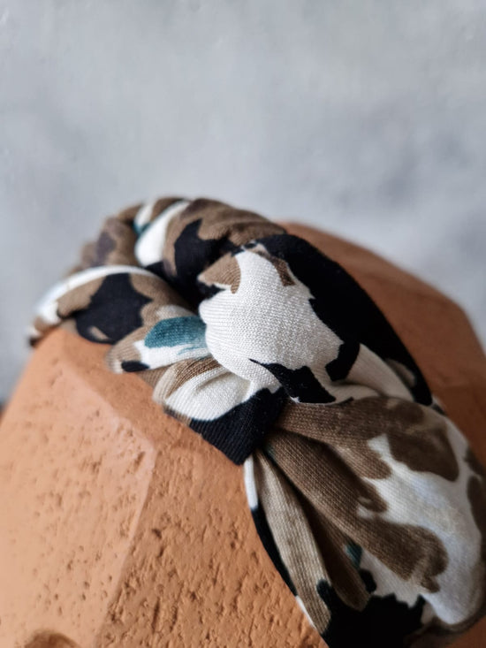 STIRNBAND schwarz braun weiß