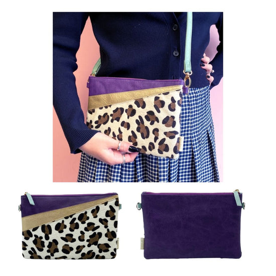 Animal print clutch
