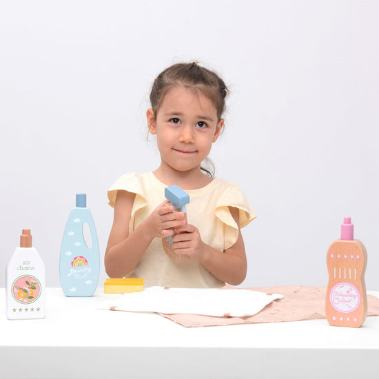 Reinigungsset aus Holz