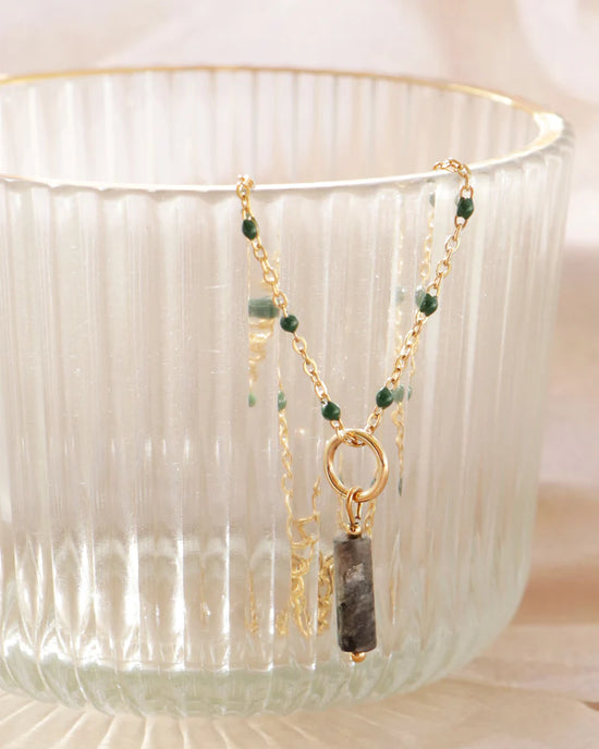 Neva | Armband Dark Green gold