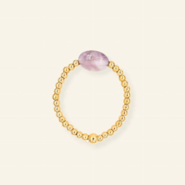 Amethist coin ring - Liefs uit Zierikzee 