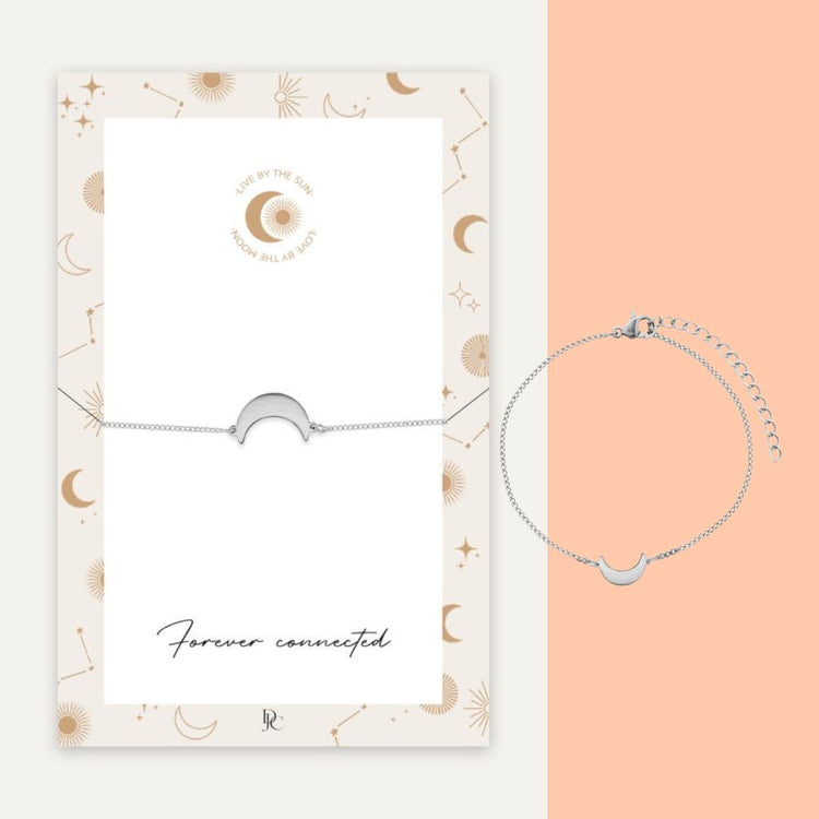 Armband maan zilver - forever connected - conceptstore Liefs uit Zierikzee 