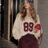 Baseball sweater beige - conceptstore Liefs uit Zierikzee 