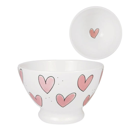 Blond Amsterdam Kom op Voet 13 cm – Even Bijkletsen met Roze Hartjes - conceptstore Liefs uit Zierikzee