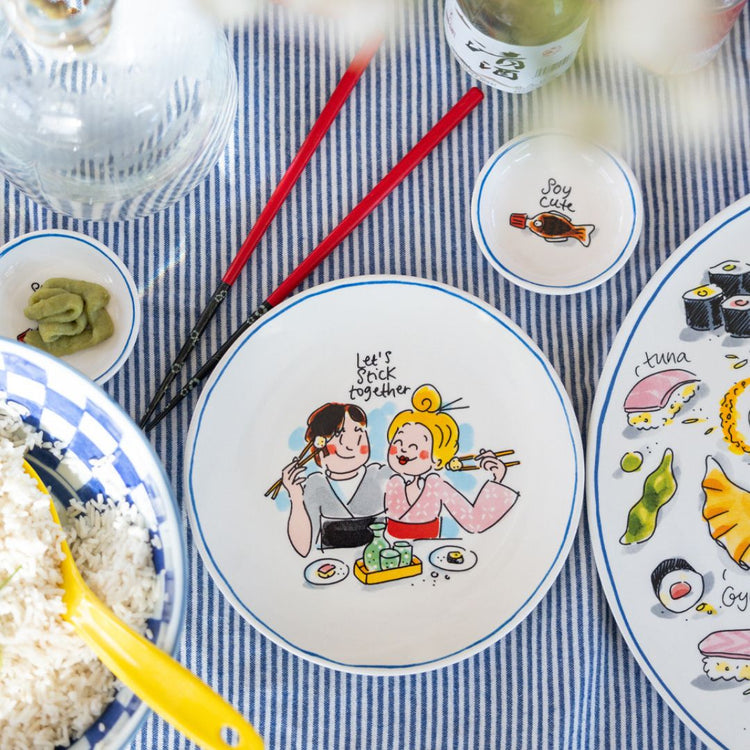 Blond Amsterdam Sushi Bord 18 cm – Let’s Stick Together - conceptstore Liefs uit Zierikzee 