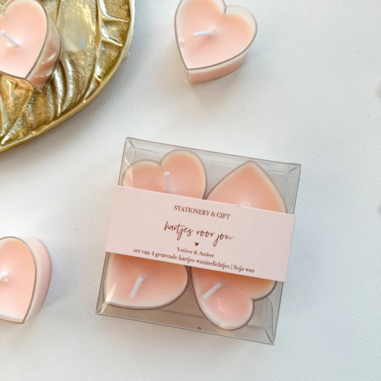 Teelichter rosa Herzen