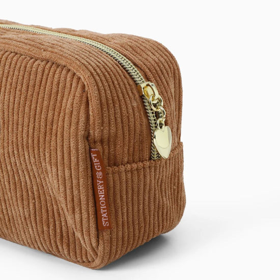 Tasje met Geborduurd Strikje – Crème & Goud | Make-up of Accessoire Tasje