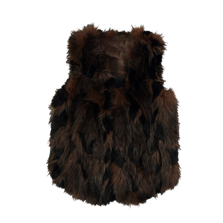 Sale gilet bont bruin gevlekt - conceptstore Liefs uit ZIerikzee 