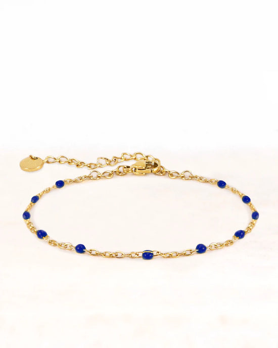 Stainless steel armband neva goud dark blue - conceptstore Liefs uit Zierikzee 