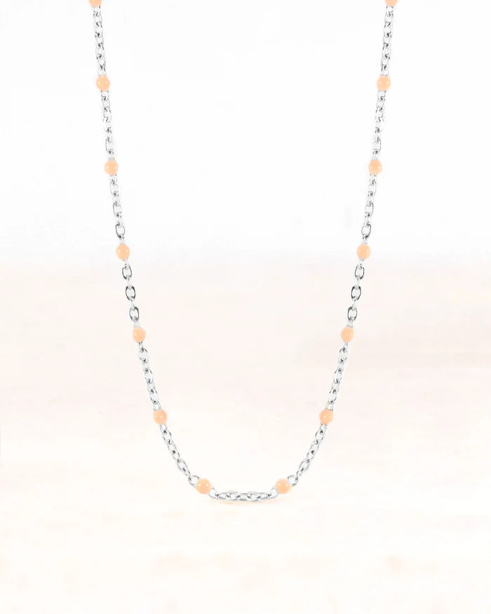 Stainless steel ketting neva light peach - conceptstore Liefs uit Zierikzee 
