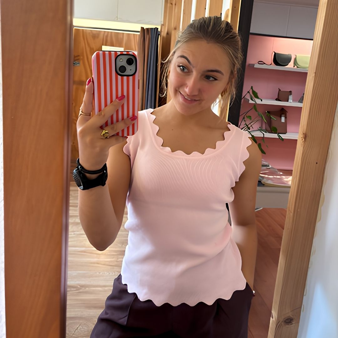 Top ruffle roze - Liefs uit Zierikzee 