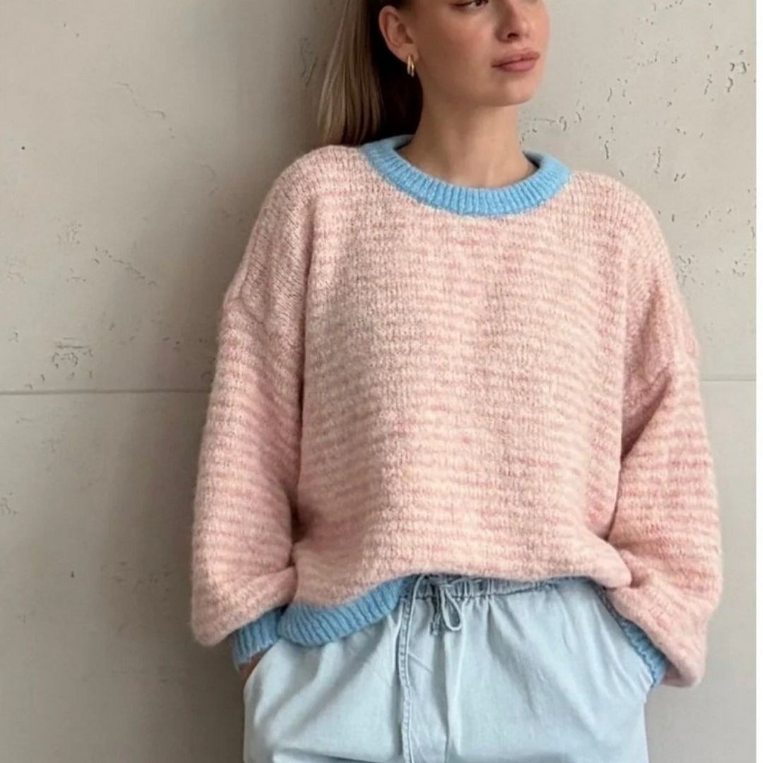 Trui strepen roze - conceptstore Liefs uit Zierikzee 