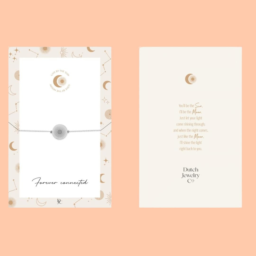 armband forever connected zon zilver - conceptstore Liefs uit Zierikzee 
