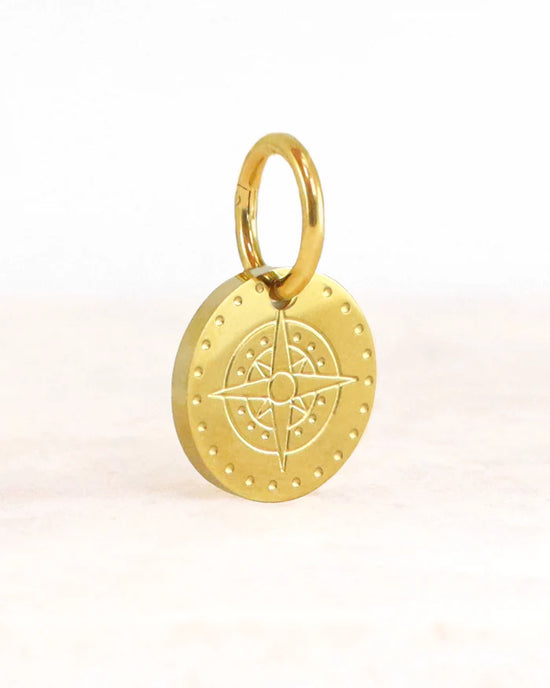 Mond | Charm Kompass gold