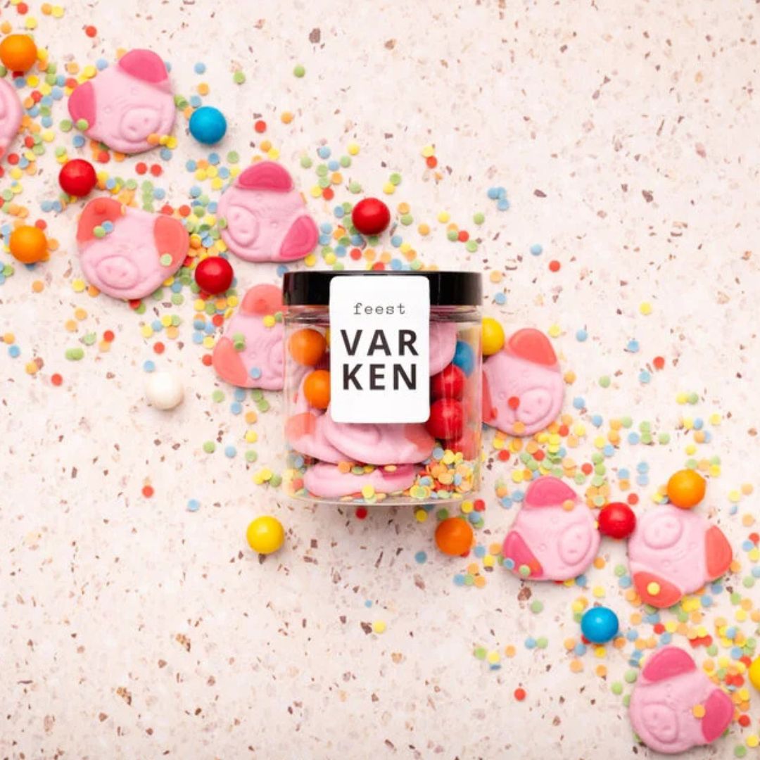 snoeppotje feestvarken - conceptstore Liefs uit Zierikzee 